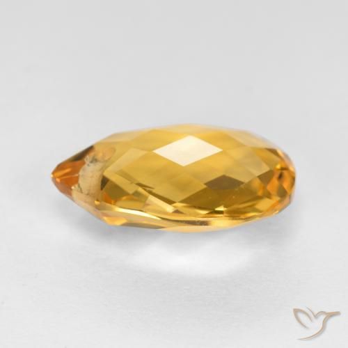 3.17克拉天然黄水晶，梨形，VVS-VS