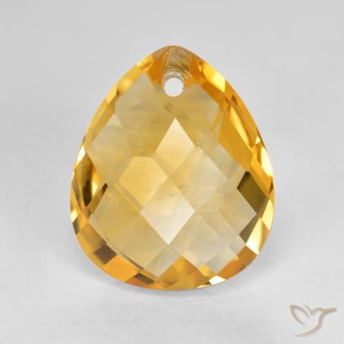 3.61ct 天然 橙金 黄水晶, 梨形, VVS-VS