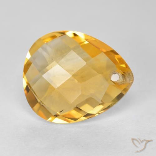 3.61克拉天然黄水晶，梨形，VVS-VS