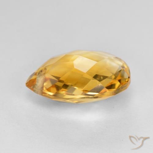 3.61克拉天然黄水晶，梨形，VVS-VS