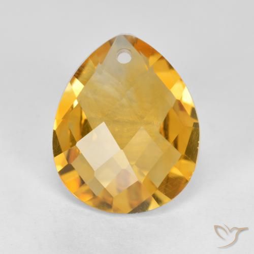 3.26ct 天然 橙金 黄水晶, 梨形, VVS-VS