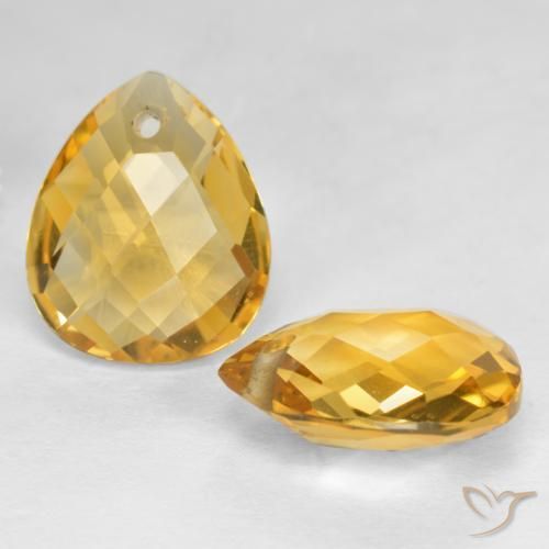 7.20克拉天然黄水晶，梨形，VVS-VS