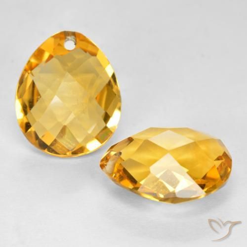 7.09克拉天然黄水晶，梨形，VVS-VS