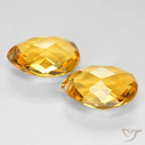 7.09克拉天然黄水晶，梨形，VVS-VS