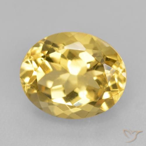 4.38ct 天然 金橙色 黄水晶, 椭圆形, VVS-VS