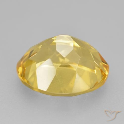 4.38克拉天然黄水晶，椭圆形，VVS-VS