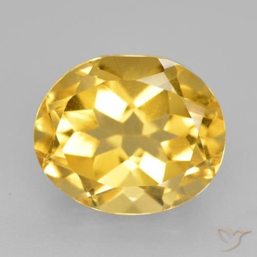 4.57ct 天然 中金 黄水晶, 椭圆形, VS