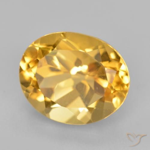 4.86克拉天然黄水晶，椭圆形，VVS-VS