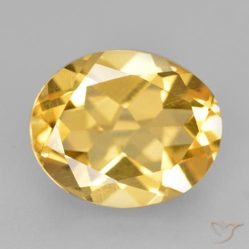 4.37ct 天然 黄金色 黄水晶, 椭圆形, VVS