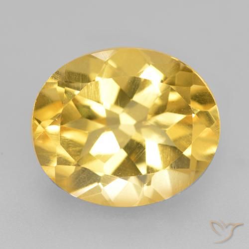 4.66ct 天然 金橙色 黄水晶, 椭圆形, VS