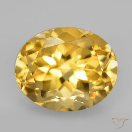 5.72ct 天然 金橙色 黄水晶, 椭圆形, VVS