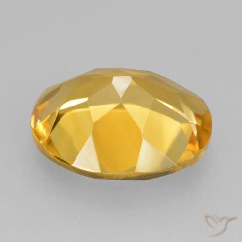 4.10克拉天然黄水晶，椭圆形，VVS-VS