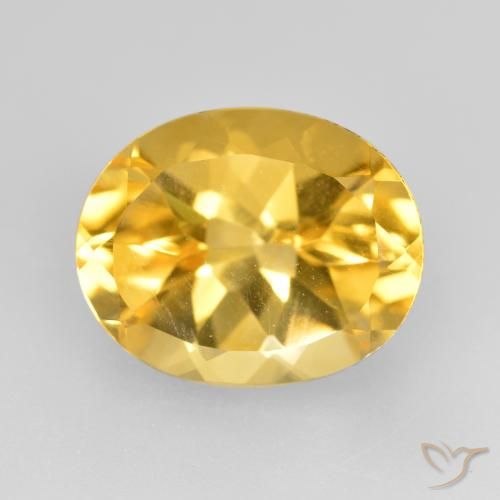 4.85ct 天然 中金 黄水晶, 椭圆形, VVS-VS