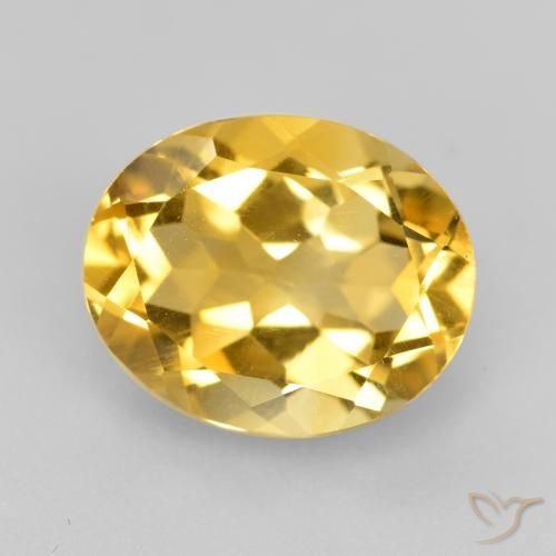 4.42ct 天然 金色 黄水晶, 椭圆形, VVS-VS