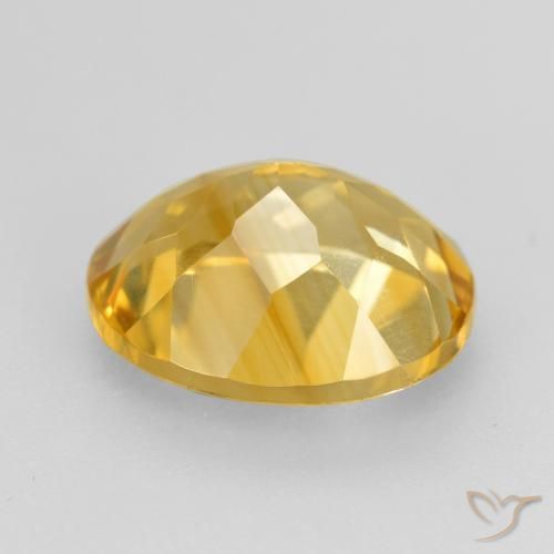 4.42克拉天然黄水晶，椭圆形，VVS-VS