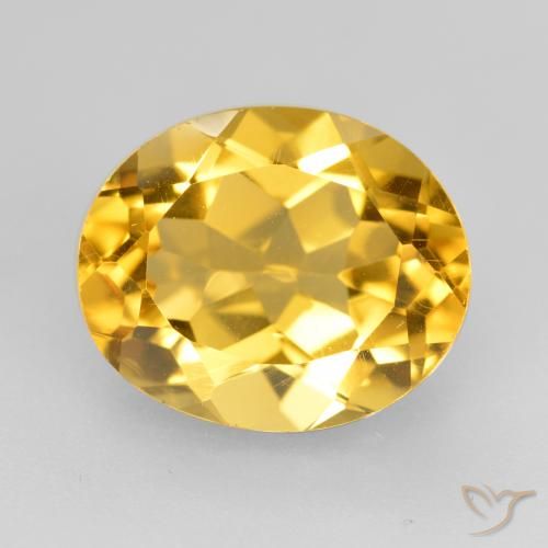4.62ct 天然 中金 黄水晶, 椭圆形, VVS-VS