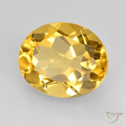 4.62克拉天然黄水晶，椭圆形，VVS-VS