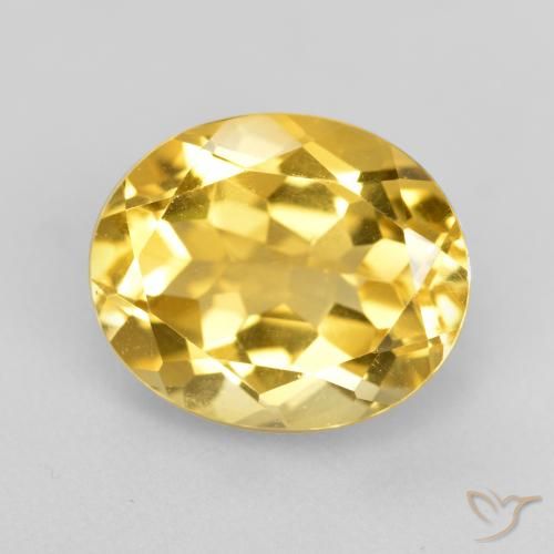 4.57ct 天然 金色 黄水晶, 椭圆形, VVS-VS