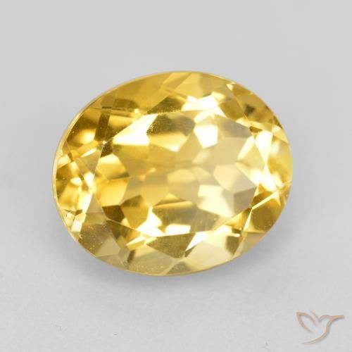 4.57克拉天然黄水晶，椭圆形，VVS-VS