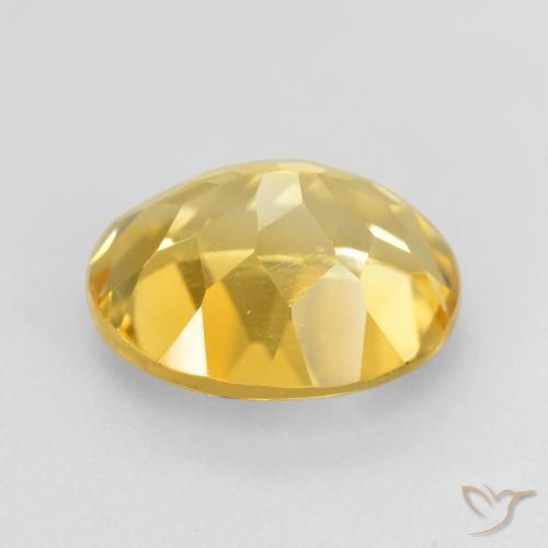 4.57克拉天然黄水晶，椭圆形，VVS-VS