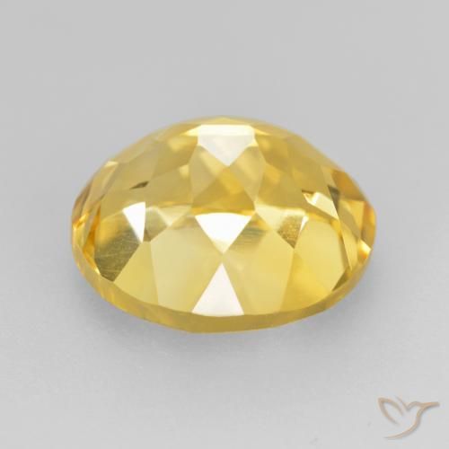5.04克拉天然黄水晶，椭圆形，VVS-VS