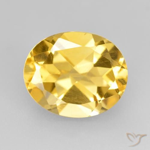 4.43ct 天然 金色 黄水晶, 椭圆形, VVS-VS