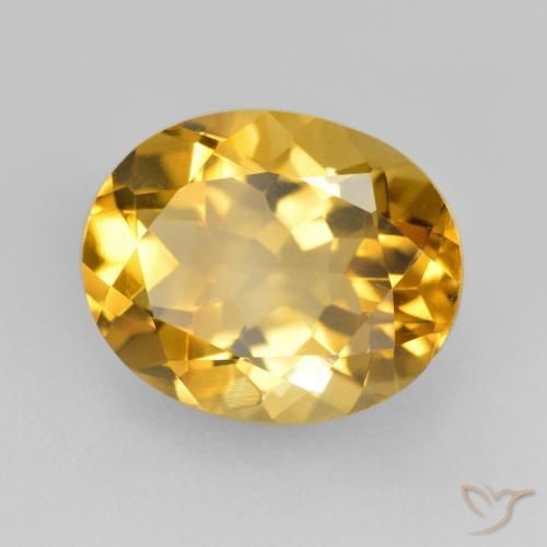 4.77克拉天然黄水晶，椭圆形，VVS-VS
