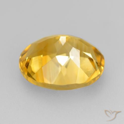 4.77克拉天然黄水晶，椭圆形，VVS-VS