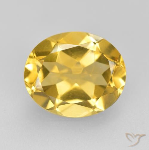 4.07ct 天然 金色 黄水晶, 椭圆形, VVS-VS