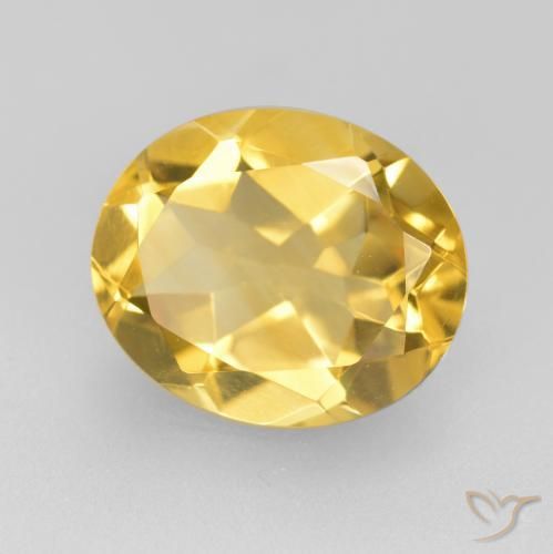 4.07克拉天然黄水晶，椭圆形，VVS-VS