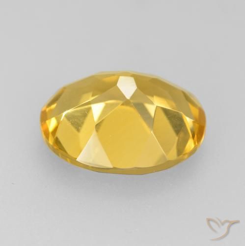 4.07克拉天然黄水晶，椭圆形，VVS-VS