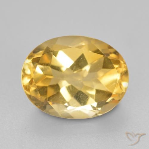 1.91ct 天然 金橙色 黄水晶, 椭圆形, VS