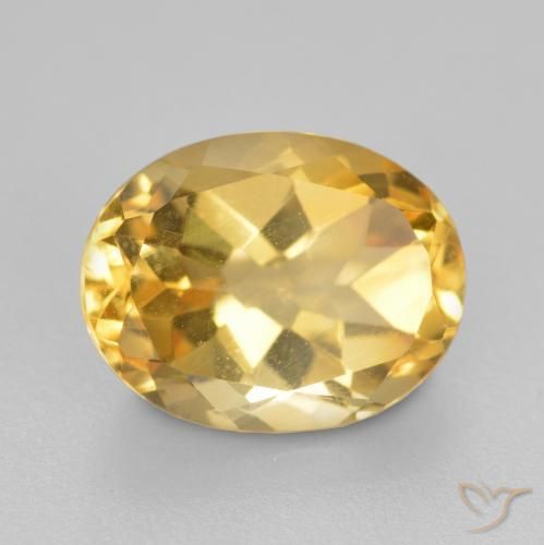 1.91克拉天然黄水晶，椭圆形，VS