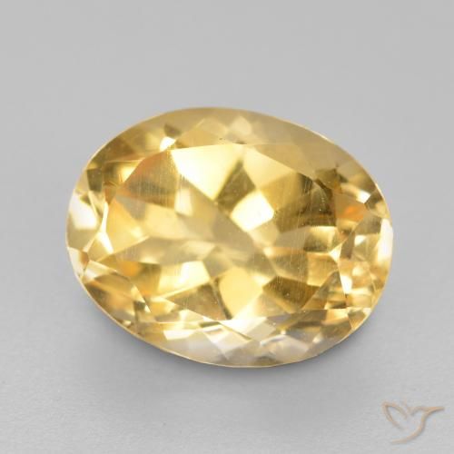 1.90ct 天然 黄金色 黄水晶, 椭圆形, VS