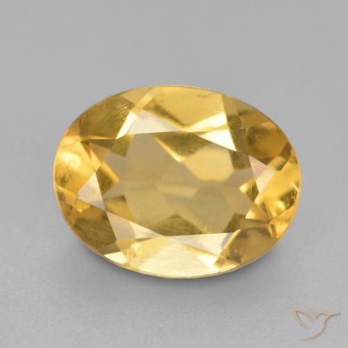1.57ct 天然 中金 黄水晶, 椭圆形, VS