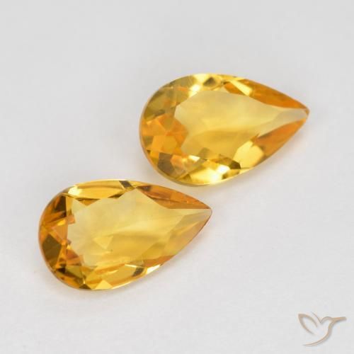 1.21克拉天然黄水晶，梨形，VS