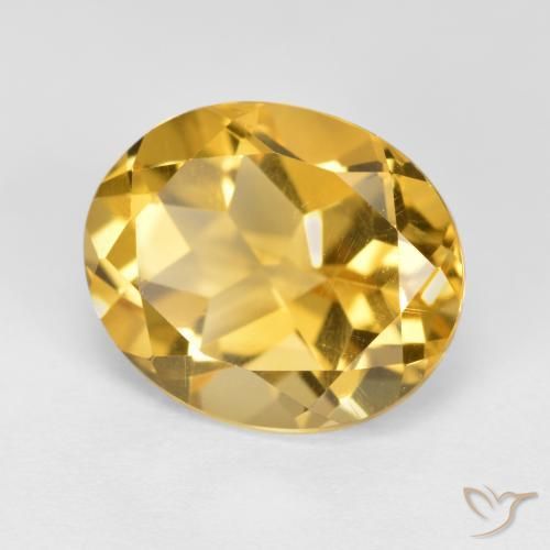 4.68克拉天然黄水晶，椭圆形，VVS-VS