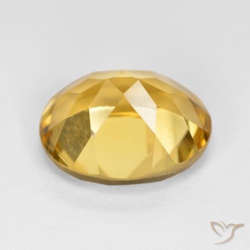 4.68克拉天然黄水晶，椭圆形，VVS-VS