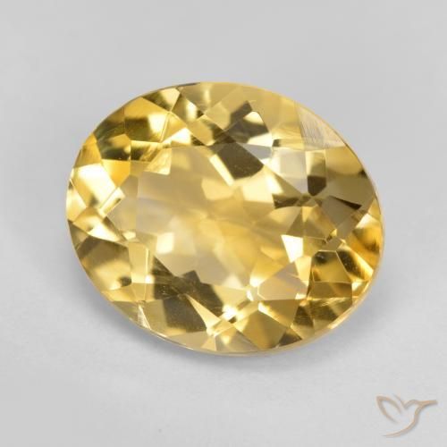 4.31克拉天然黄水晶，椭圆形，VVS-VS