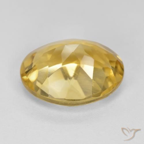 4.31克拉天然黄水晶，椭圆形，VVS-VS