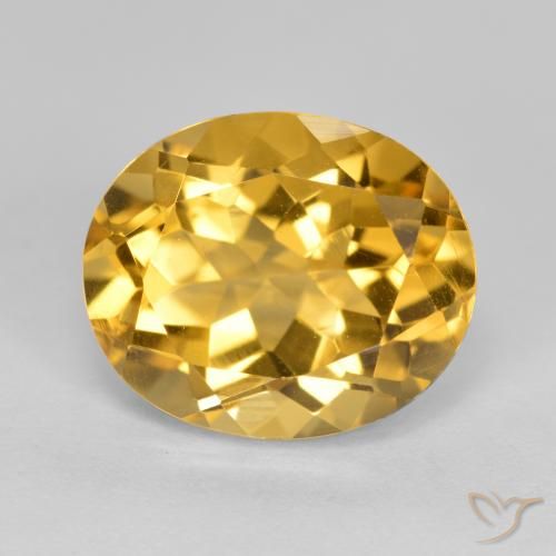 4.84ct 天然 金色 黄水晶, 椭圆形, VVS-VS