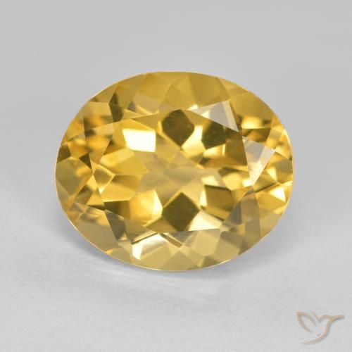 4.80ct 天然 中金 黄水晶, 椭圆形, VVS-VS
