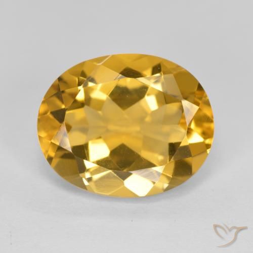 4.22ct 天然 深金 黄水晶, 椭圆形, VVS-VS