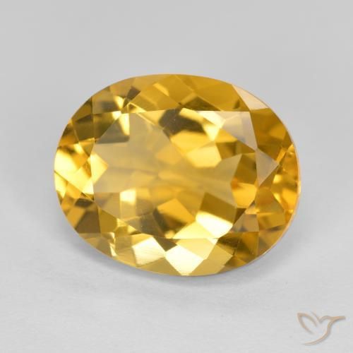 4.22克拉天然黄水晶，椭圆形，VVS-VS
