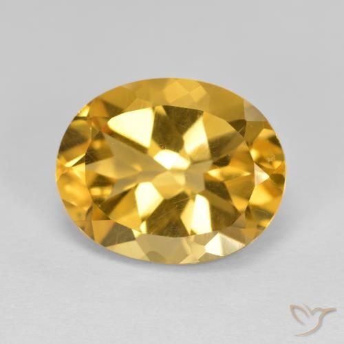 4.12ct 天然 金橙色 黄水晶, 椭圆形, VVS-VS