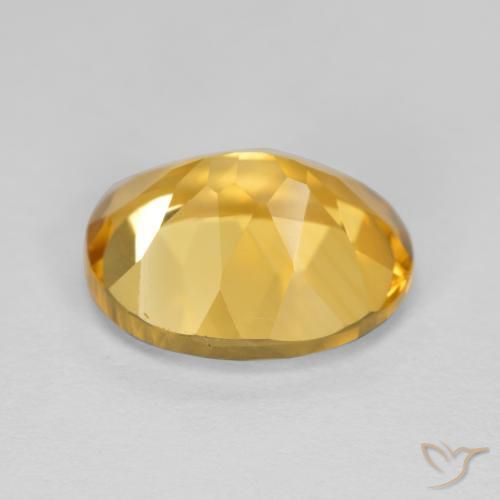 4.12克拉天然黄水晶，椭圆形，VVS-VS