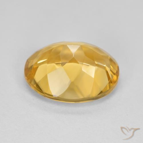 4.44克拉天然黄水晶，椭圆形，VVS-VS