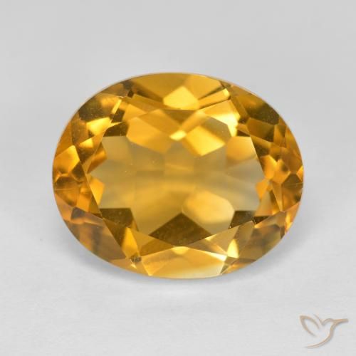 4.79ct 天然 橙金 黄水晶, 椭圆形, VVS-VS