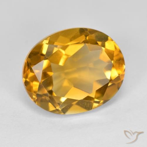 4.79克拉天然黄水晶，椭圆形，VVS-VS