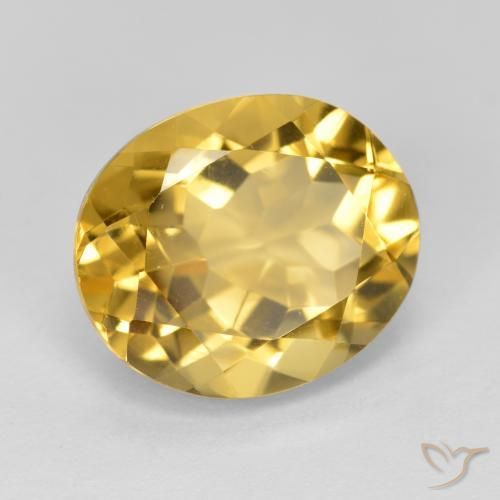 4.72克拉天然黄水晶，椭圆形，VVS-VS
